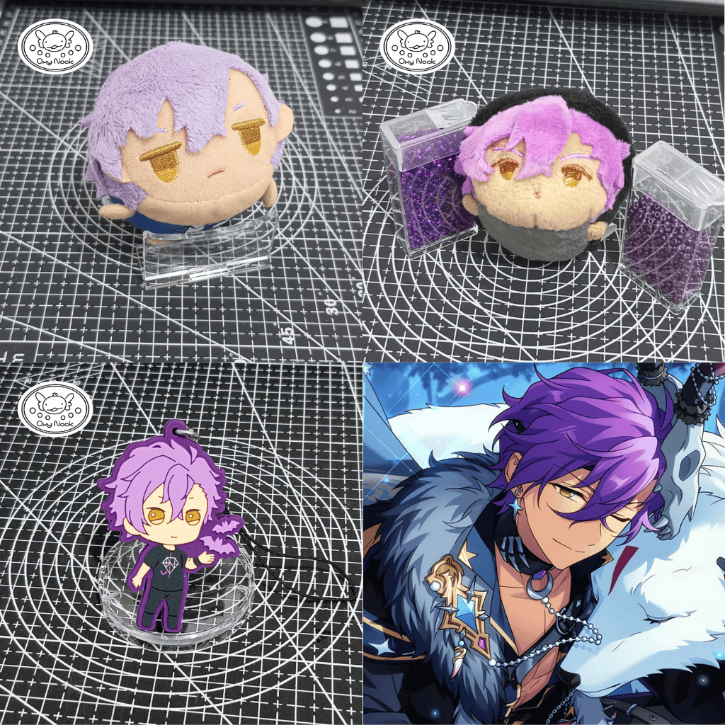 Enstars Ensemble Stars Official Merch Mini Mochi, Mugyutto & Rubber Keychain Adonis Otogari