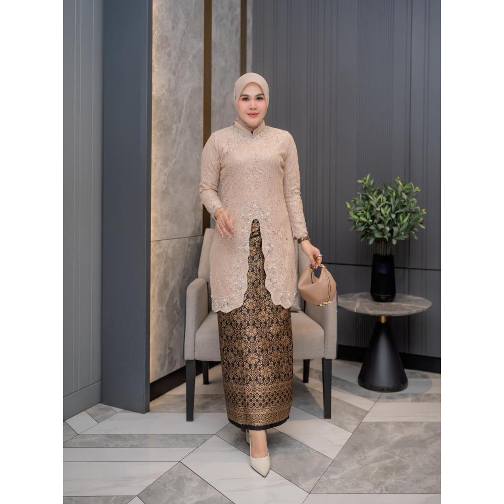 Set Kebaya Burkat Payet Nala || Kebaya Modern || Kebaya Ibu Besan || Kebaya Kondangan || Kebaya Pest