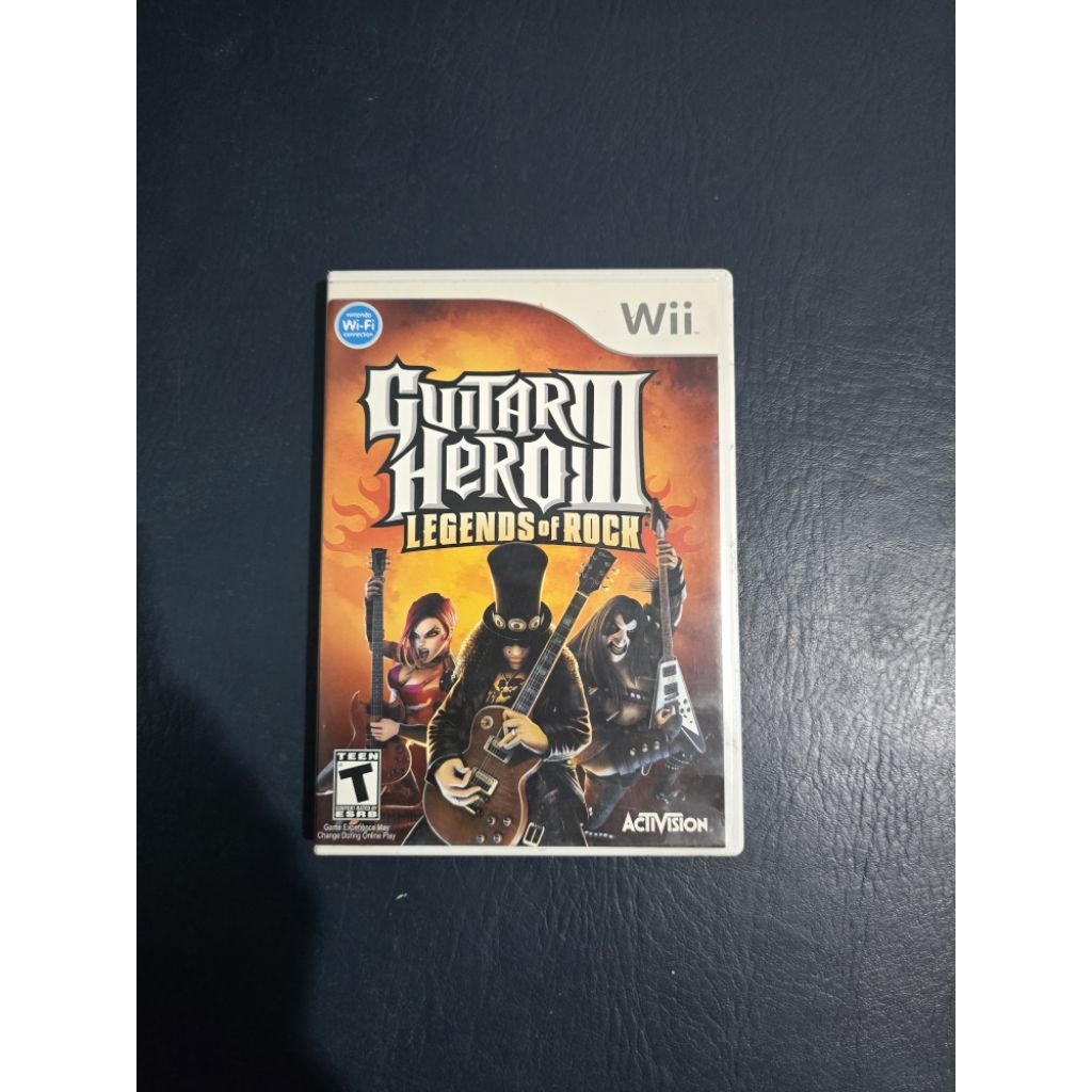 Nintendo Wii Guitar Hero III Legends of Rock 3 BD Kaset CD Game Games Ori Original