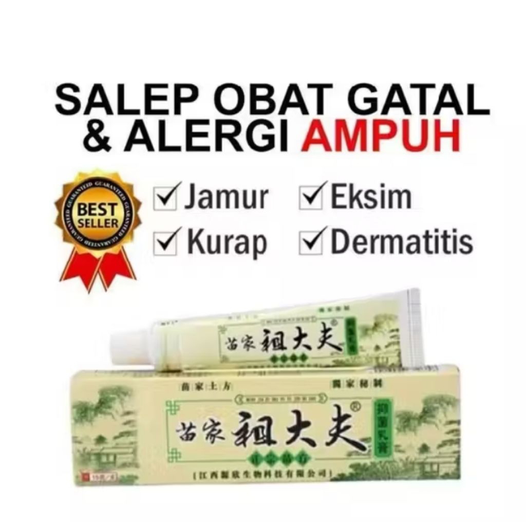 Salep Gatal Cina ORI Ampuh Mengatasi Kulit Jerawat Jamuran Panu Pada Kulit