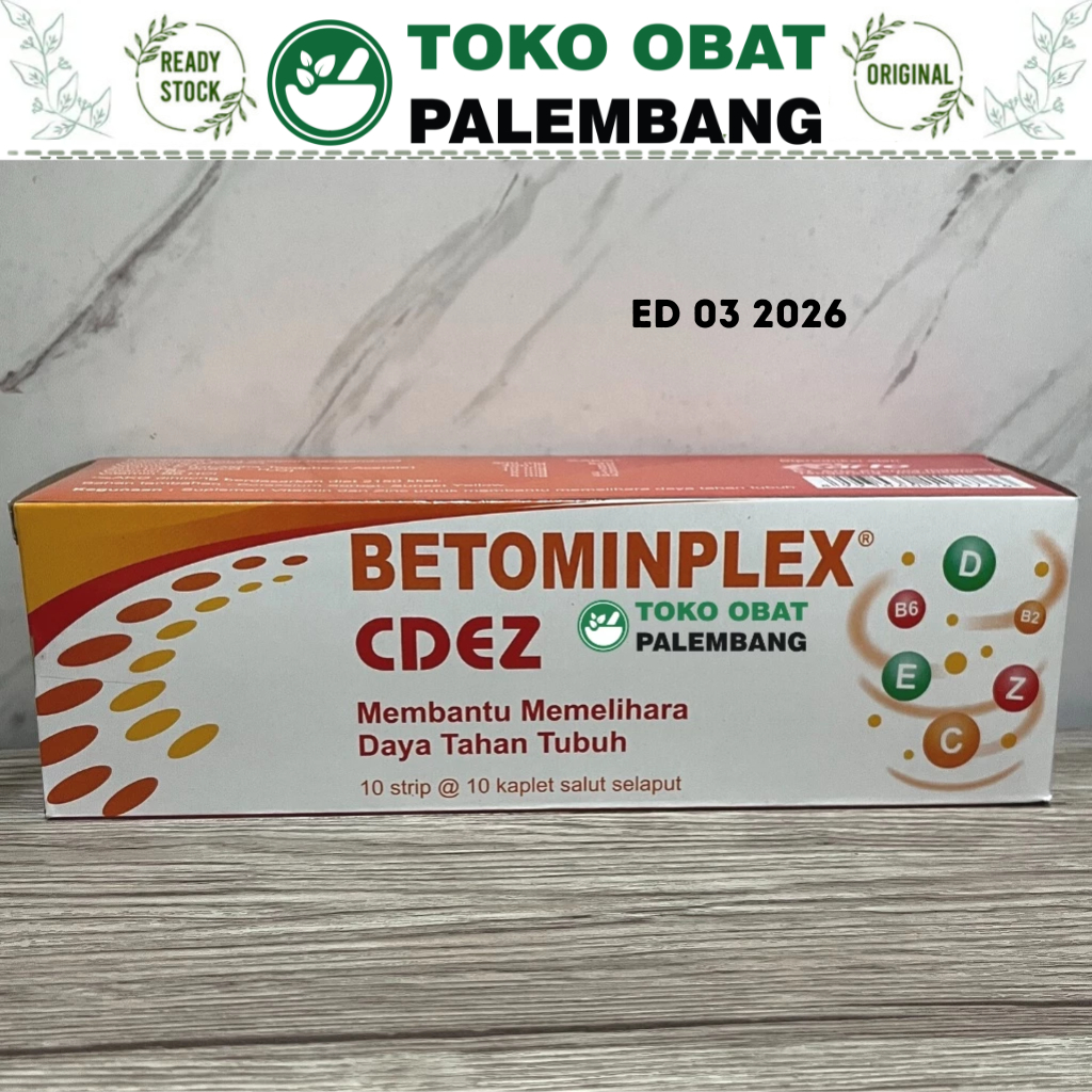 1 BOX BETOMINPLEX CDEZ 100 KAPLET VITAMIN C D E B2 B12 ZINC ARTO MULT
