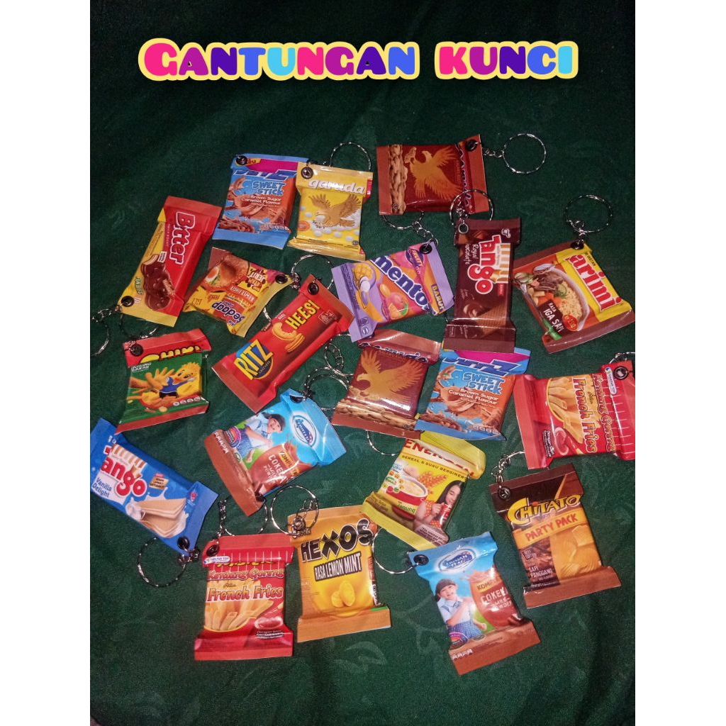 Ganci snack / Gantungan kunci snack / Gantungan kunci miniatur