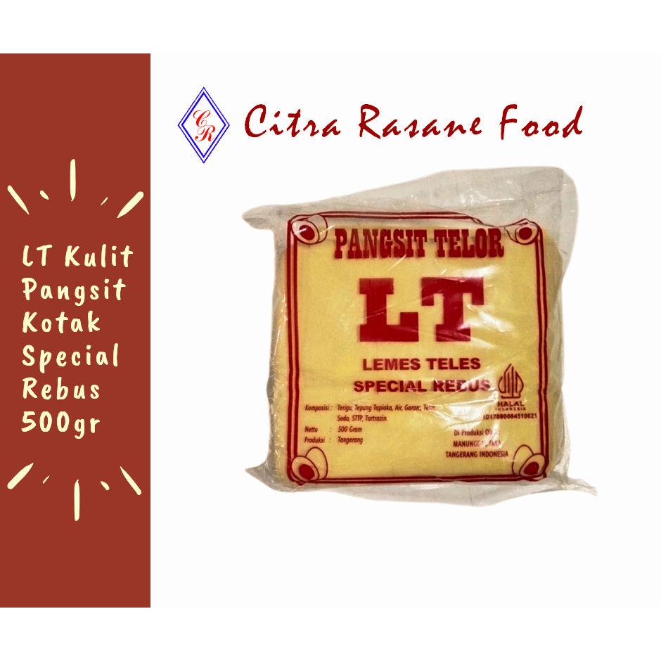 LT Kulit Pangsit Kotak Special Rebus / Kulit Pangsit Rebus 500gr