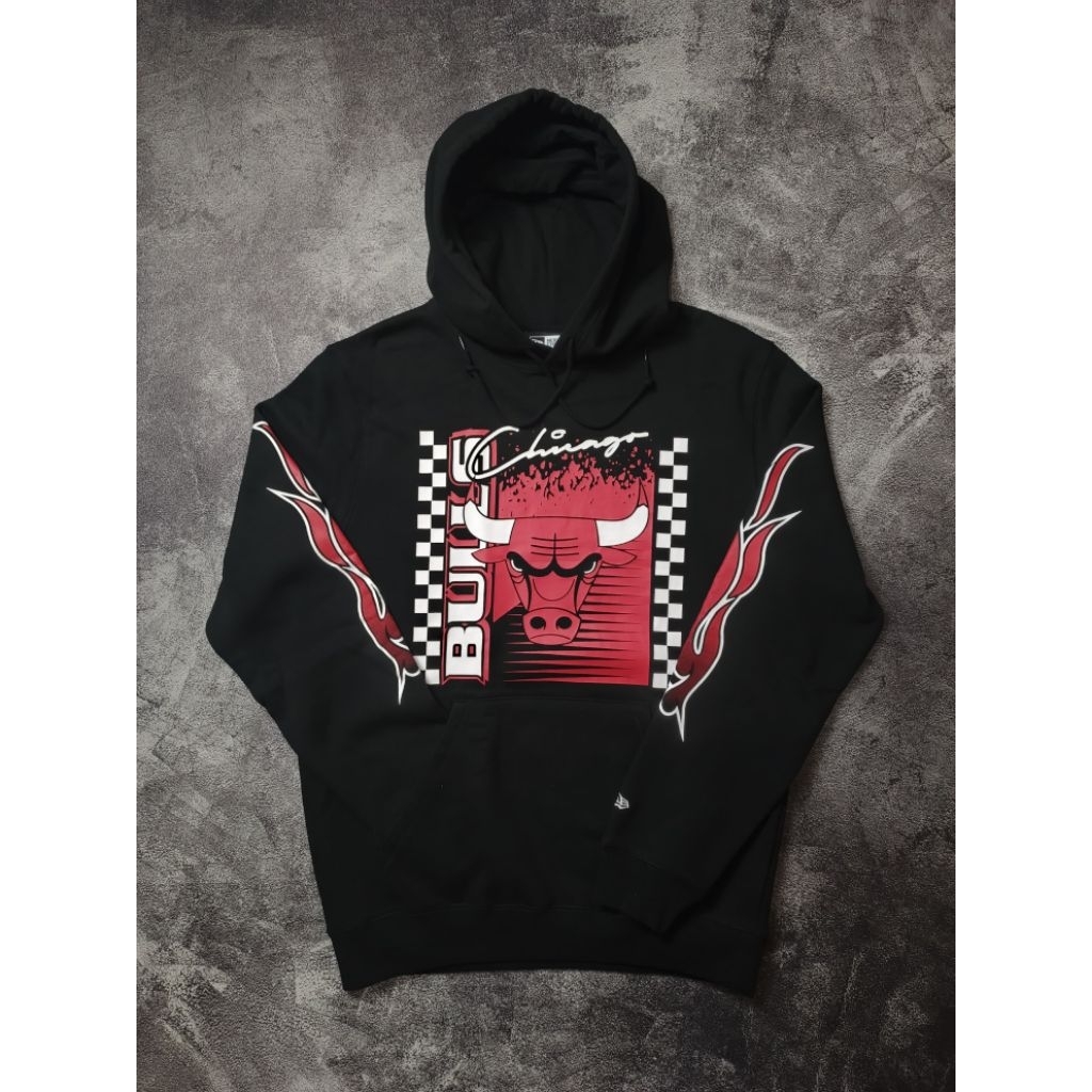 Hoodie Jacket Basket Chicago Bulls NBA New Era Color Black Original Size L SALE