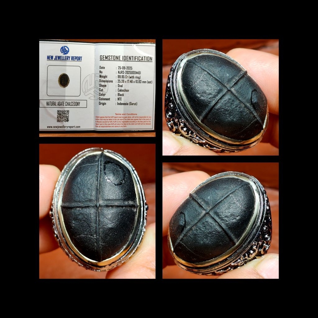 natural batu tapak jalak hitam super jumbo