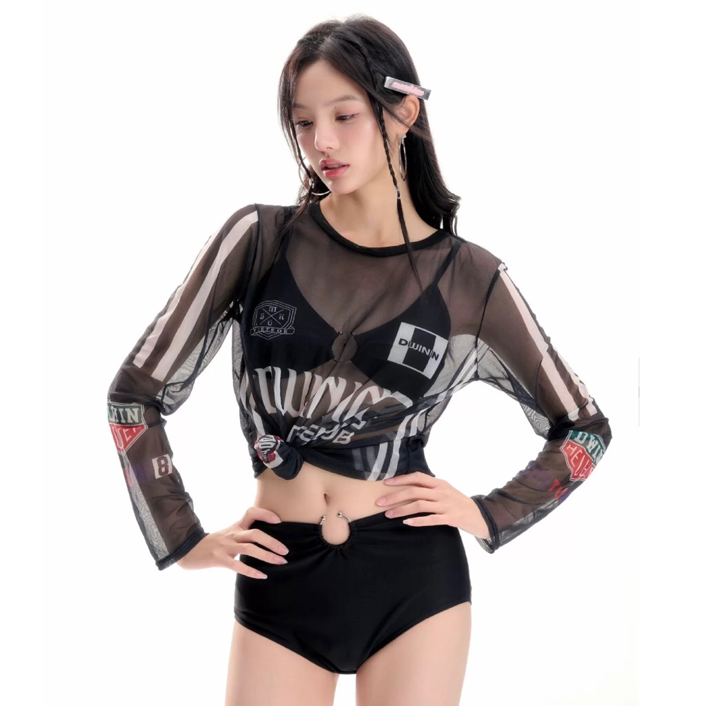 Bikini Outer Set Wanita Impor B0197 / Casual bikini 3pcs set wanita korea/ set bikini korea wanita/ 