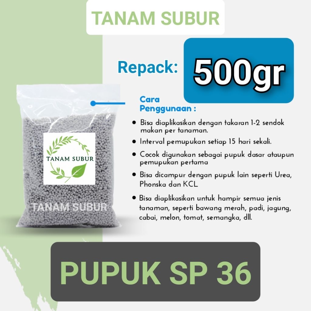 PUPUK TSP / SP 36 500gr | PUPUK SP 36 | PUPUK ORGANIK | PUPUK SP 36 BERKUALITAS | PUPUK REPACK