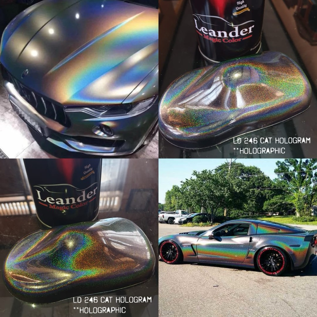 cat hologram pelangi Leander Grade Standar