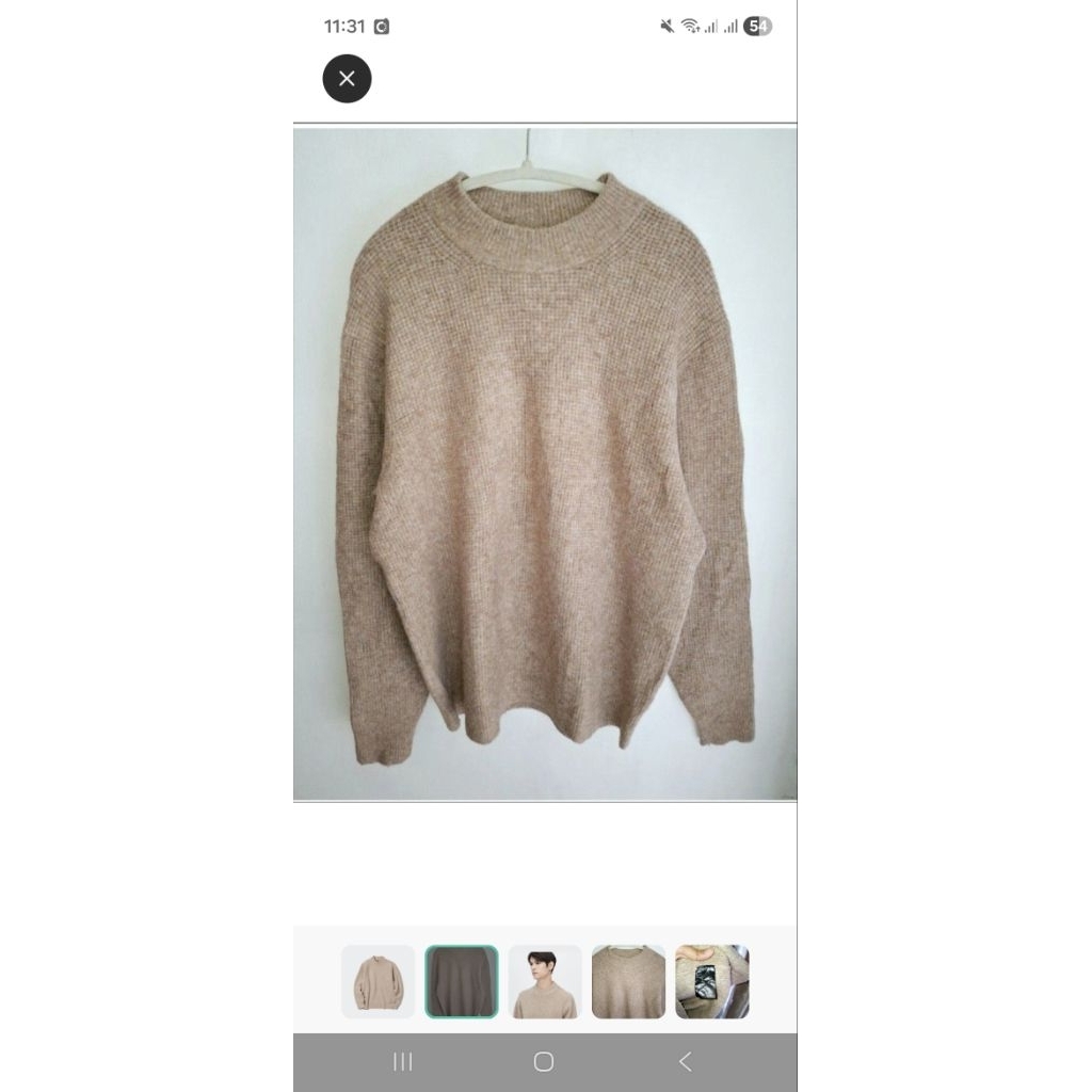 UNIQLO SOUFFLE YARN MOCK NECK SWEATER