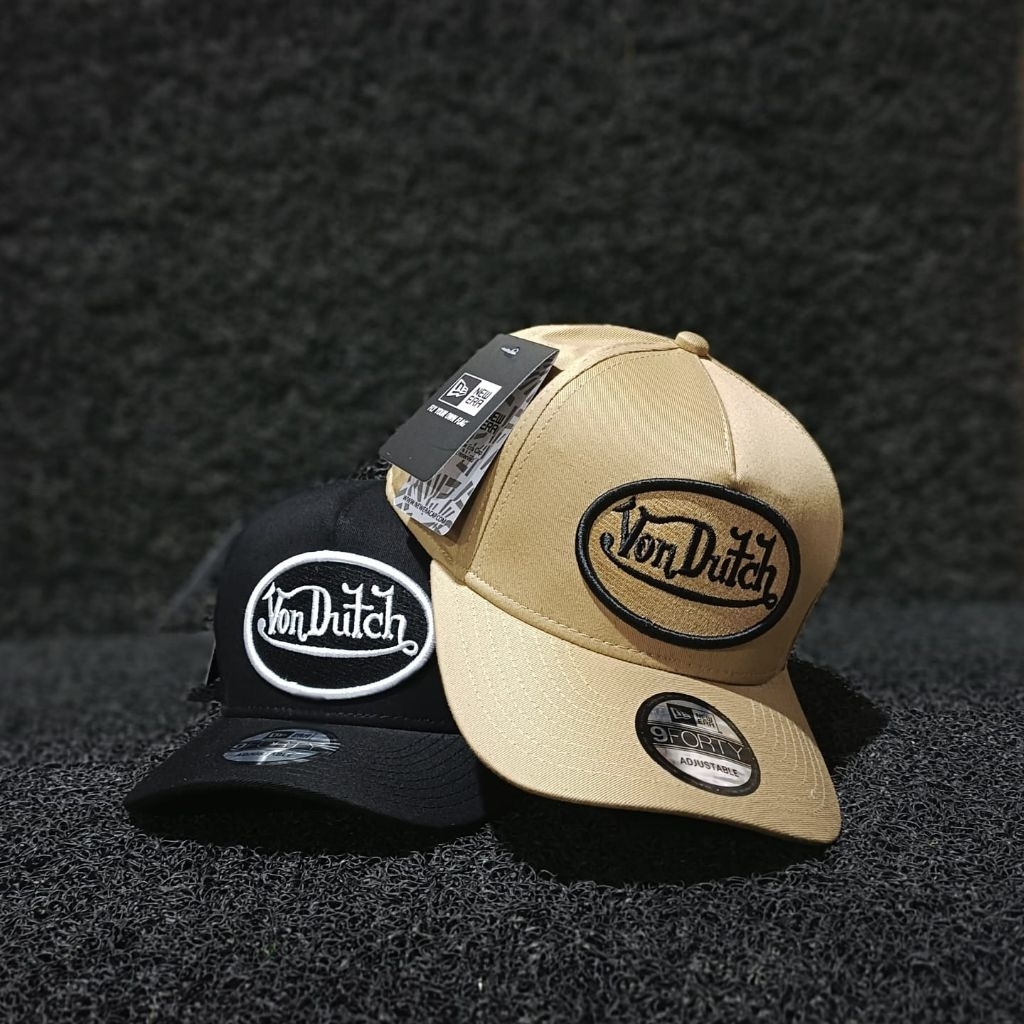Topi Premium VonDutch Hitam Cream Pashion Baseball Cap Unisex COD