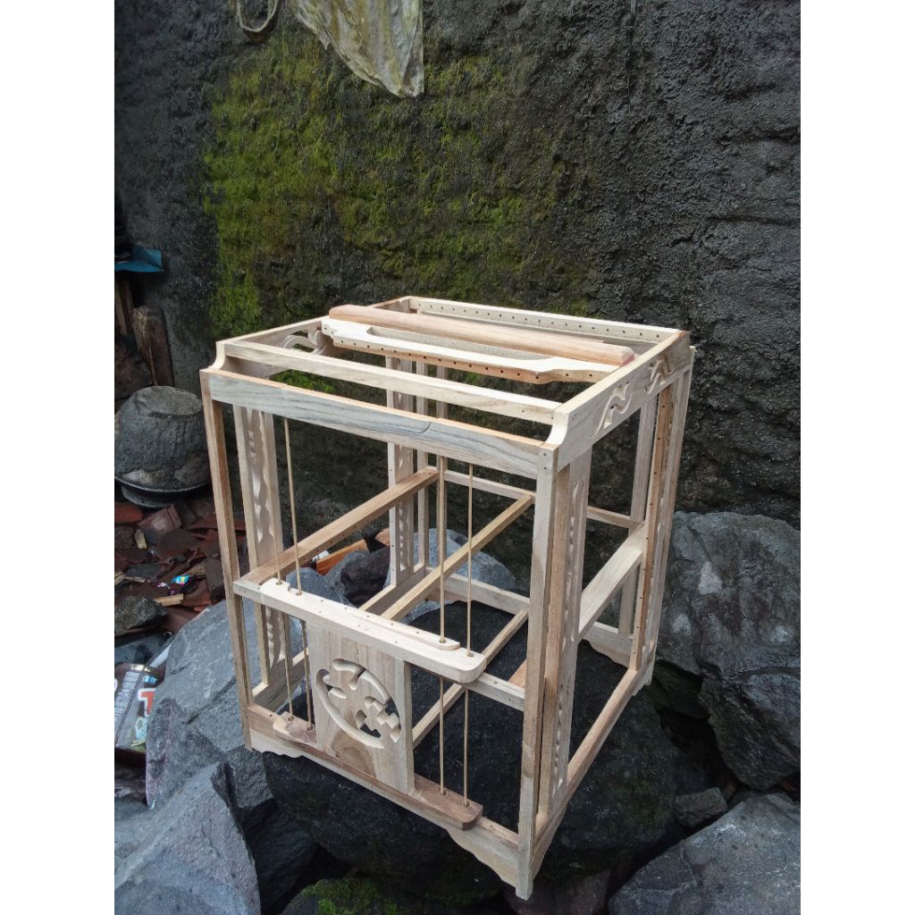 DONDANG 1PASANG 2PINTU MERPATI KAYU JATI AMBRUKAN