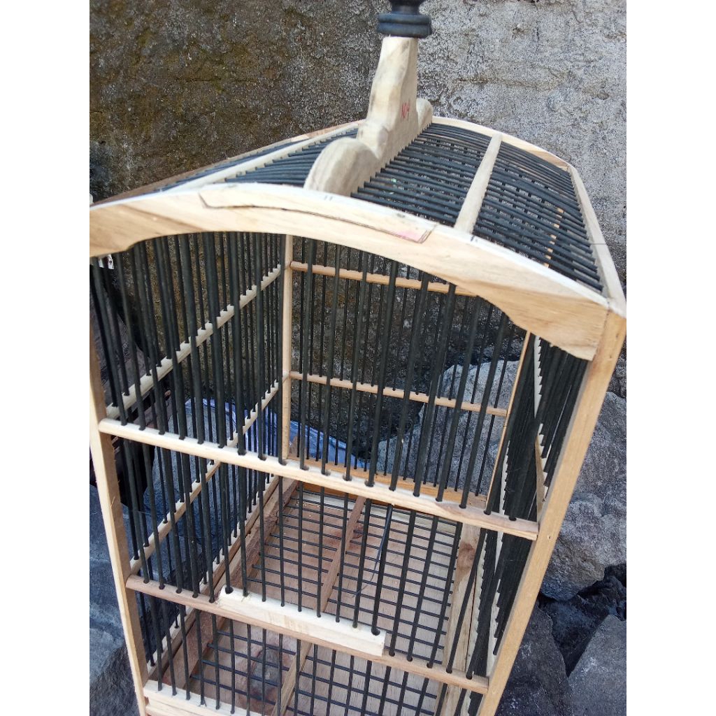 SANGKAR TIANG OVAL NO3&4 AMBRUKAN KAYU JATI MODEL RADJA