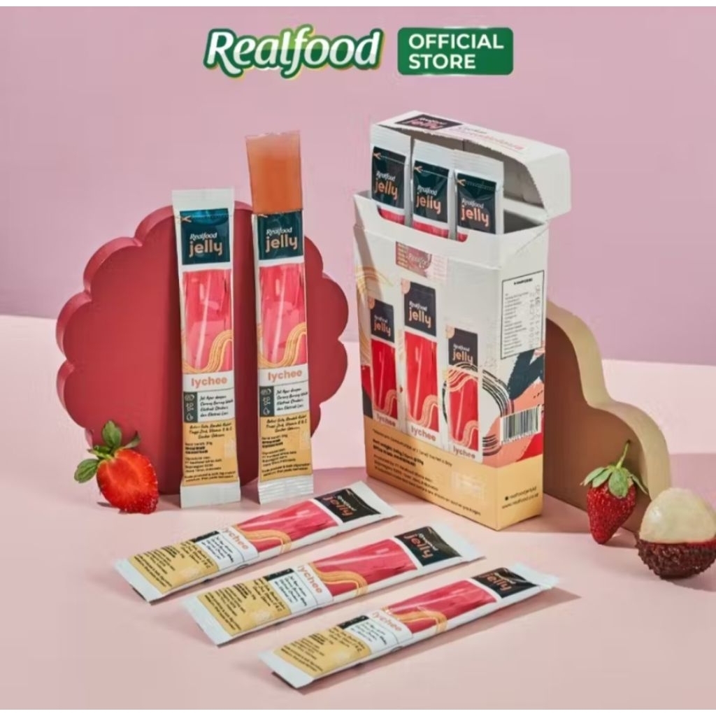 Realfood Jelly Glutalicious Lychee - Sarang Burung Wallet Realfood