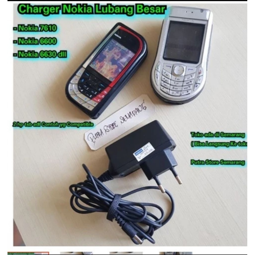 Cas Nokia besar Cas Nokia 7610 6630 dll Charger nokia lubang besar khusus untuk hp nokia yang masih 