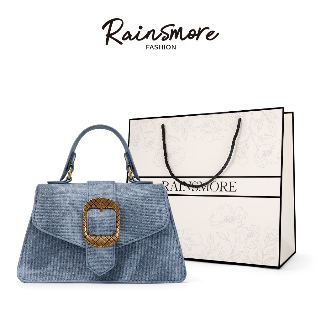 Tas Mini Wanita Vintage & Chic – RAINSMORE Model Baru, Modis & Unik, Cocok Kerja, Bisa Selempang & D