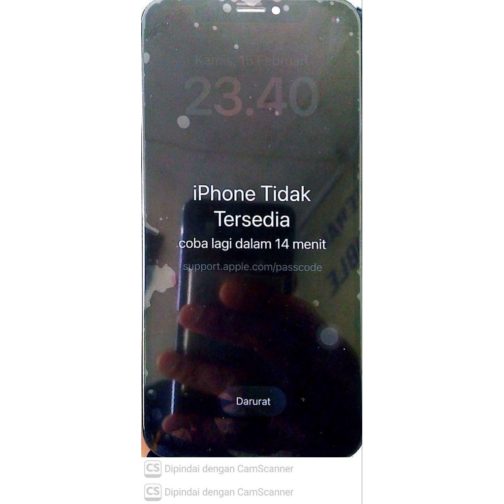 Mesin iPhone XS hidup ada PIN