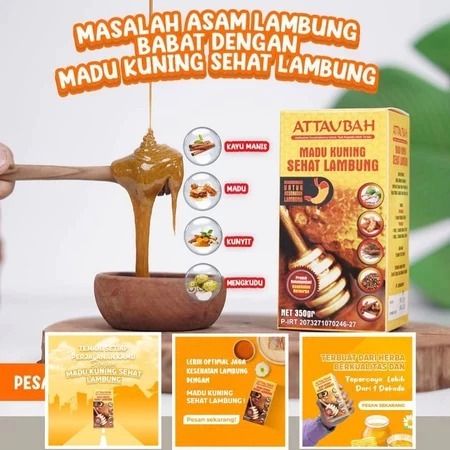 Madu Kuning Sehat Lambung Attaubah Asli Atasi Maag