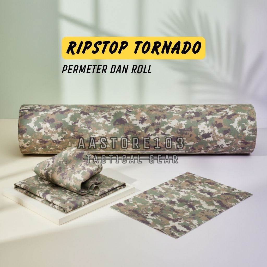 Kain Ripstop Tornado Loreng Sage Green – Per Meter & Roll