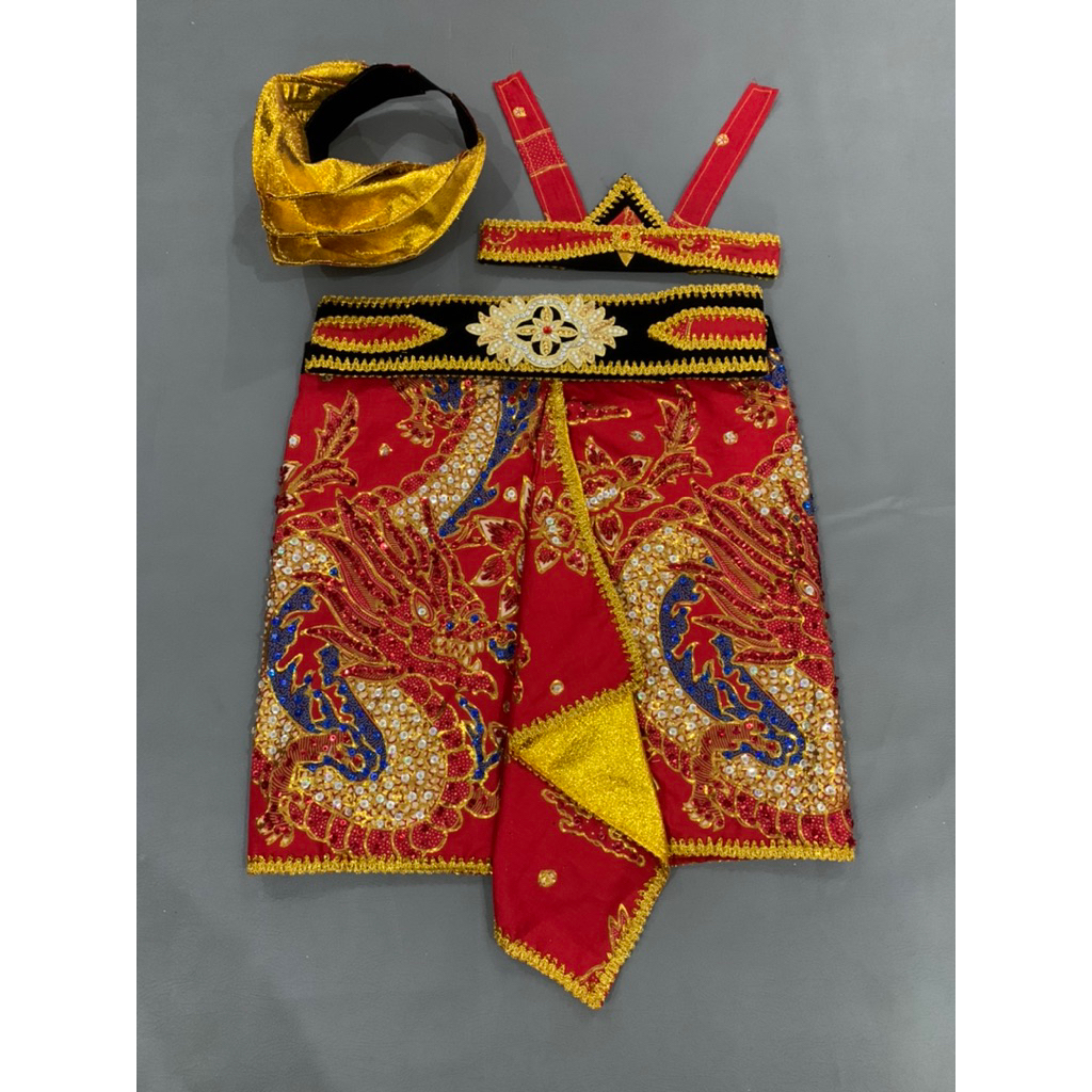 Sembong/Dodot/Kain Samping Motif Red Dragon Silat