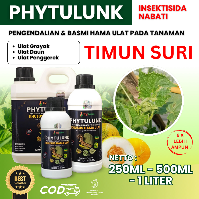 Obat Ulat Topfarm / Obat Ulat Timun Suri / Obat Buah Tanaman Buah Timun Suri / Obat Semprot Hama Ula