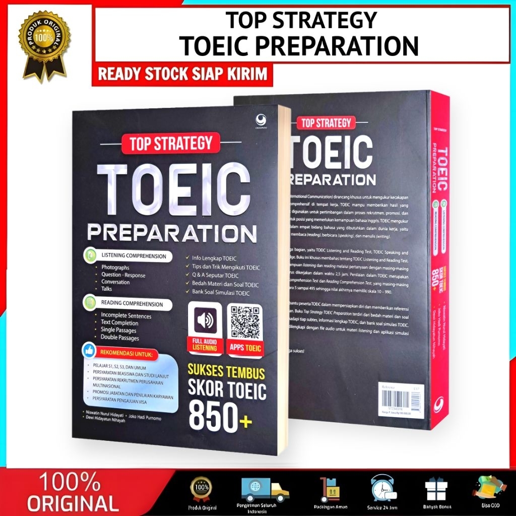 BUKU TOP STRATEGY TOEIC PREPARATION GRAMEDIA