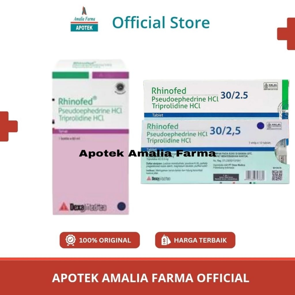 Rhinofed Sirup/Tablet Obat pilek dan flu