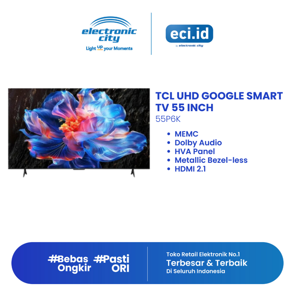 TCL 55 Inch UHD Google Smart TV - 55P6K