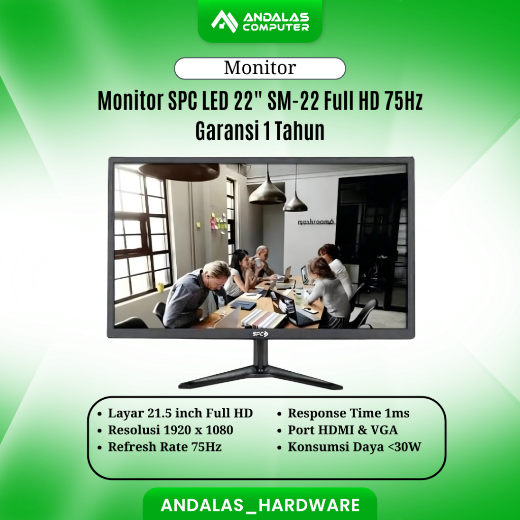 MONITOR SPC 22 INCH SM-22 FHD 1080P 1MS 75HZ