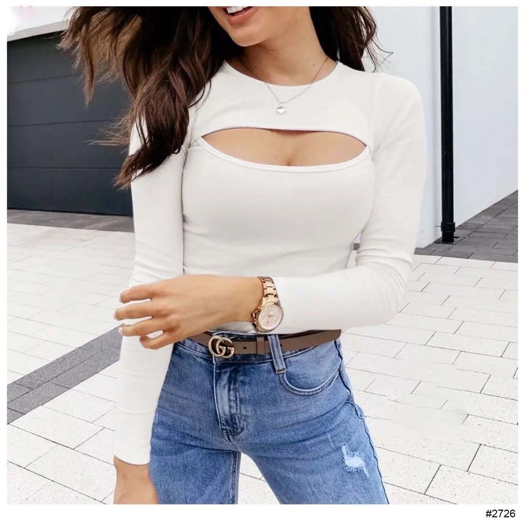 preloved baju putih crop sexy