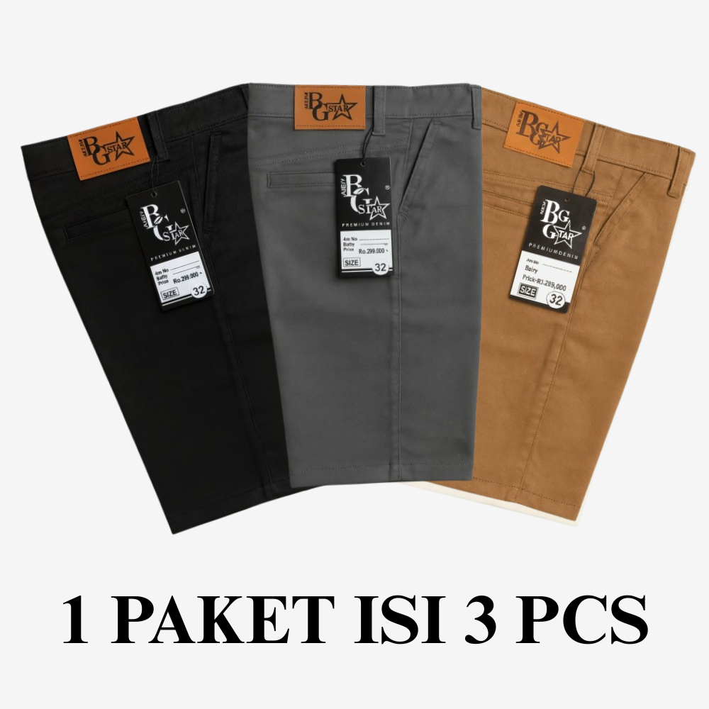 PROMO PAKET 3 PCS CELANA CHINO PENDEK PRIA / CELANA PENDEK PRIA / CELANA CHINOS PENDEK DISTRO PRIA