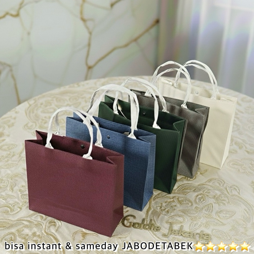 Tas Goodie Bag Souvenir Denim Tas Hampers Premium Tas Toples Kue Kering