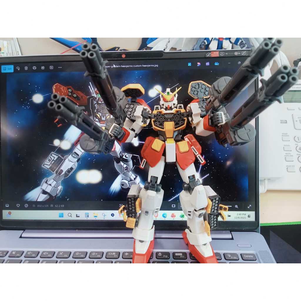 MG Heavyarms 1/100 Bandai Original – Gundam Gunpla Second Built Up – Double Gatling Gun Custom