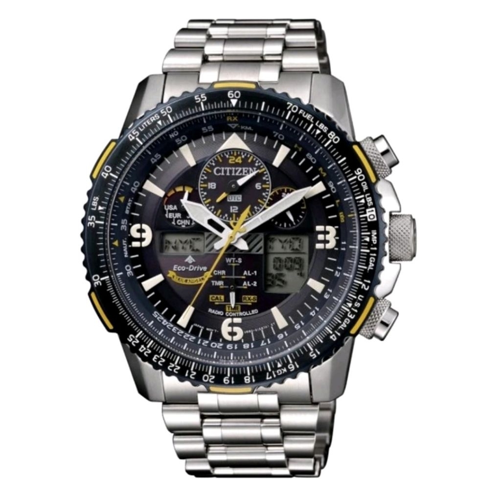 Jam Tangan Pria Citizen JY8078-52L Promaster Skyhawk Eco-Drive Blue Angels Stainless Steel