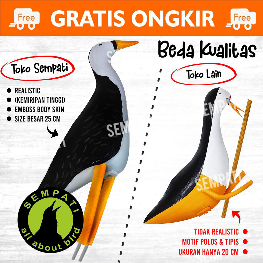 SEMPATI Patung Jontrot Pemikat Burung Ruak Kareo Wakwak Truwok Patung Decoy Boneka Alat Pikat Jerat 