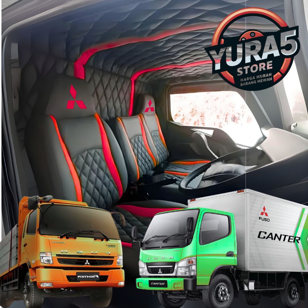 Cover Jok kulit Sintetis Truk Canter Ragasa Mitsubishi Fuso Fighter