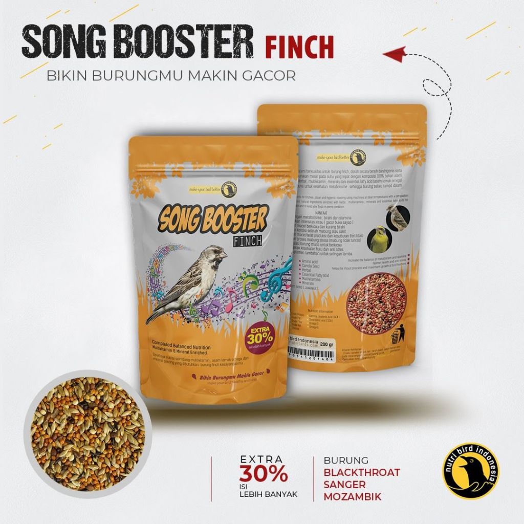 Pakan Gacor Song Booster Finch Blackthroat Sanger Mozambik