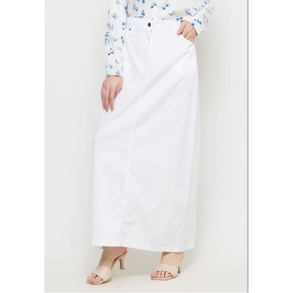 Yesha White Skirt - GEELA, Rok Wanita