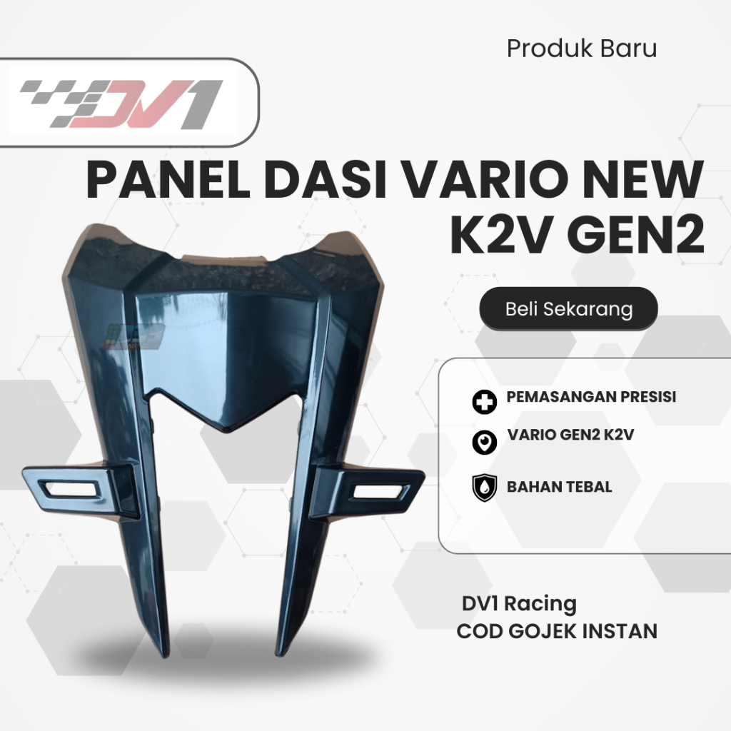 dasi Honda Vario k2v BLACK GLOSSY NEW HONDA VARIO 125 K2V..64302 K2V N30ZA..