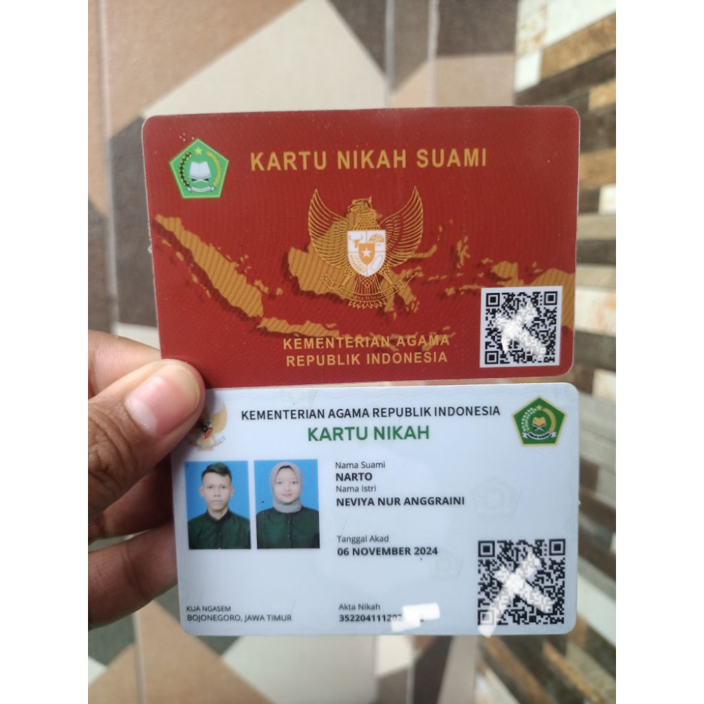 CETAK ID CARD WEDDING KARTU WEDDING NIKAH BAHAN PVC