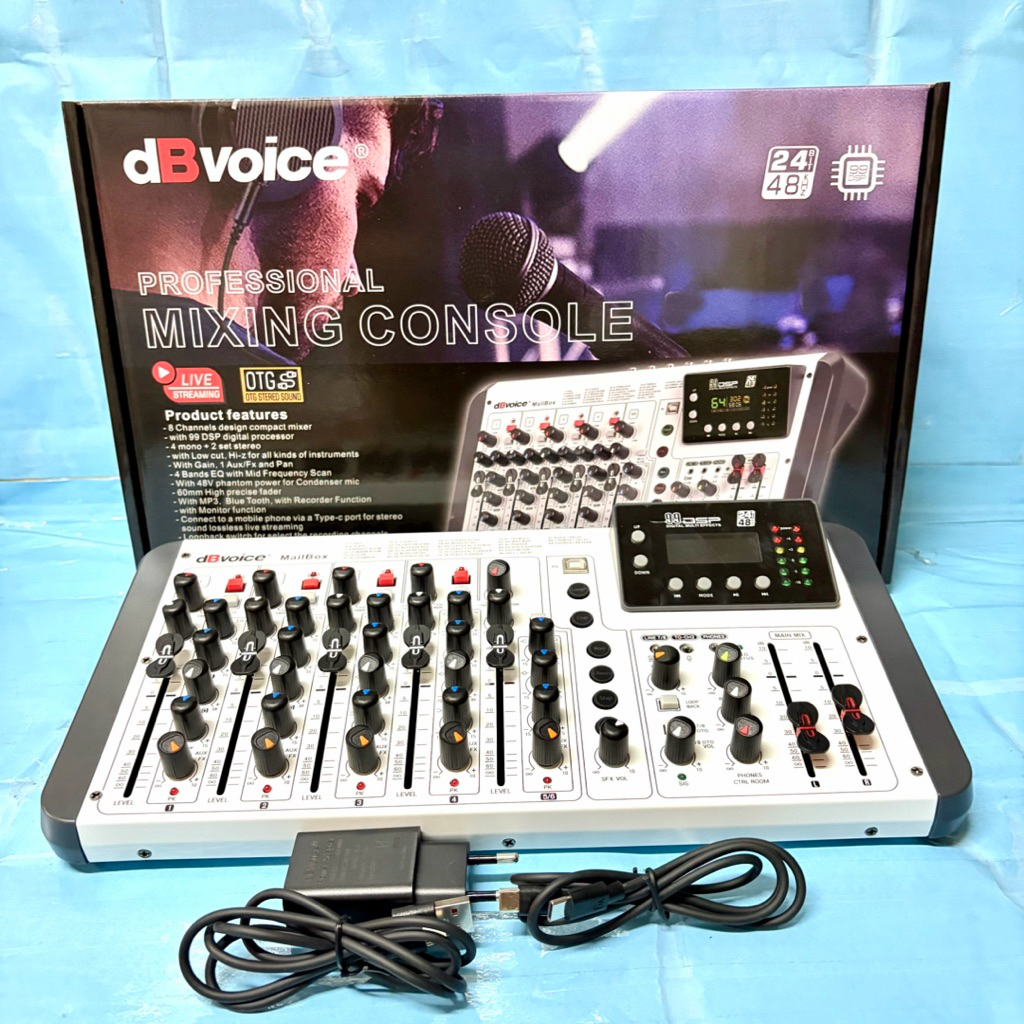 Mixer Dbvoice Mailbox 6 – Original 6 Channel Bluetooth – Live Streaming dB Voice