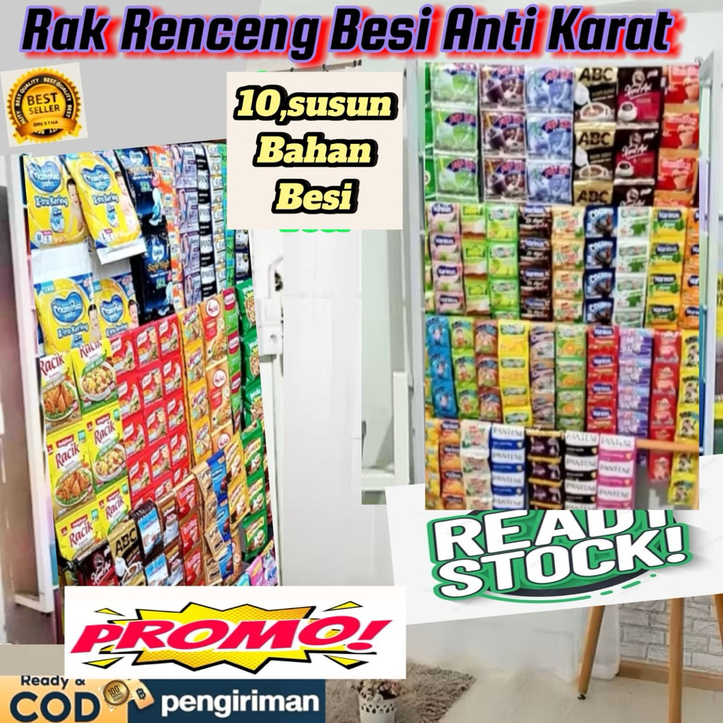 Rak jajanan/rak gantung 10 bahan besi anti karat