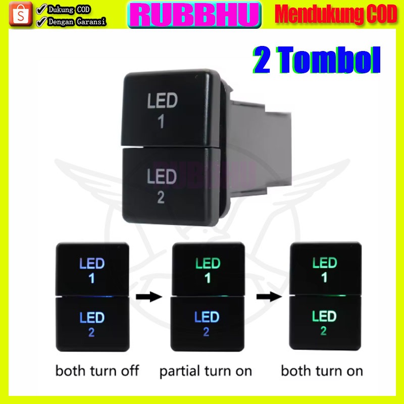 Switch Saklar Tombol Foglamp Fog Lamp Toyota Daihatsu Saklar Foglamp 2 Tombol