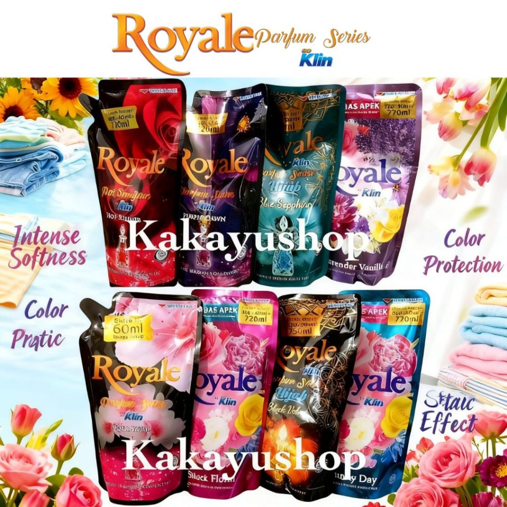 ROYALE So Klin Softener Parfum 650ML - Pewangi Pakaian