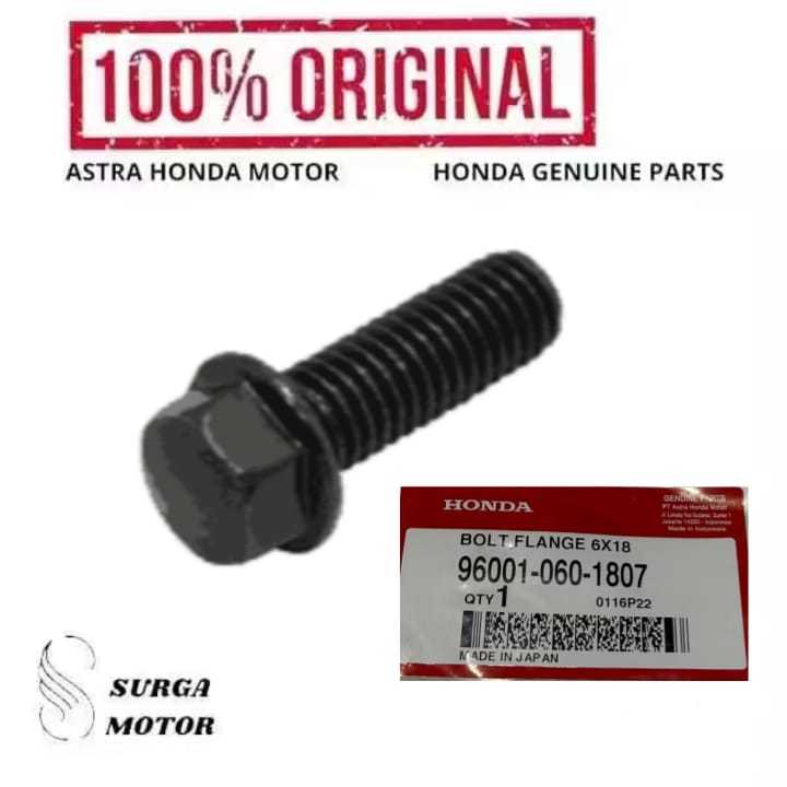 Baut Bolt CVT Flange 6×18 Kunci 8 Motor Honda BeAT CBR 150R K45G ADV 150 Genio PCX 150 K97 160 Vario