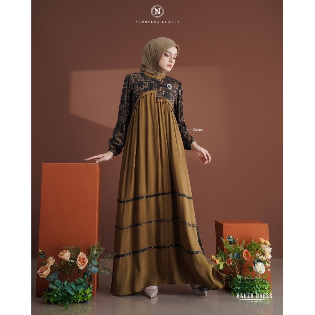 HAUZA DRESS RAYON PREMIUM NADHEERA LUXURY