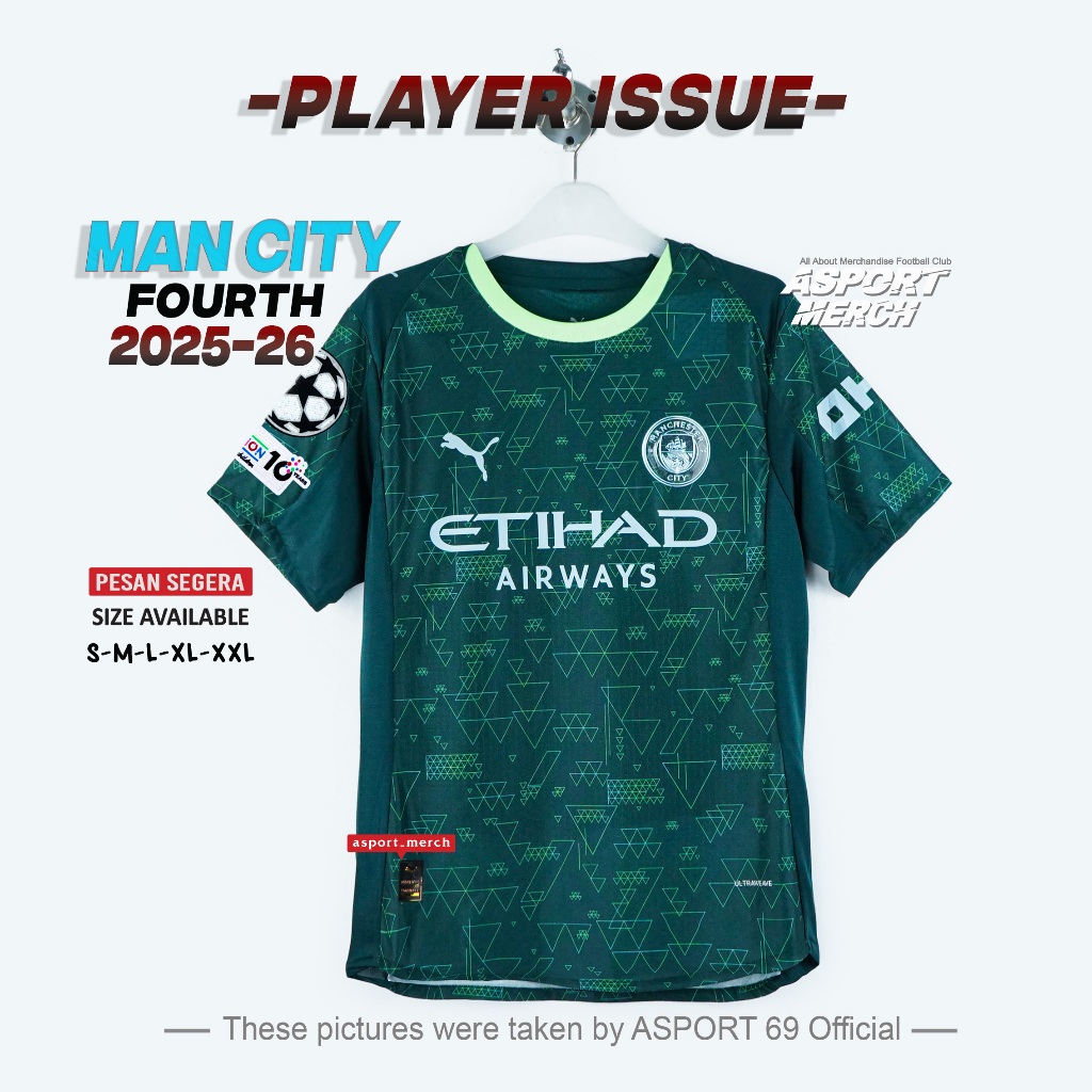 PLAYER ISSUE MAN CITY 4TH PI TERBARU HIJAU fantasy
