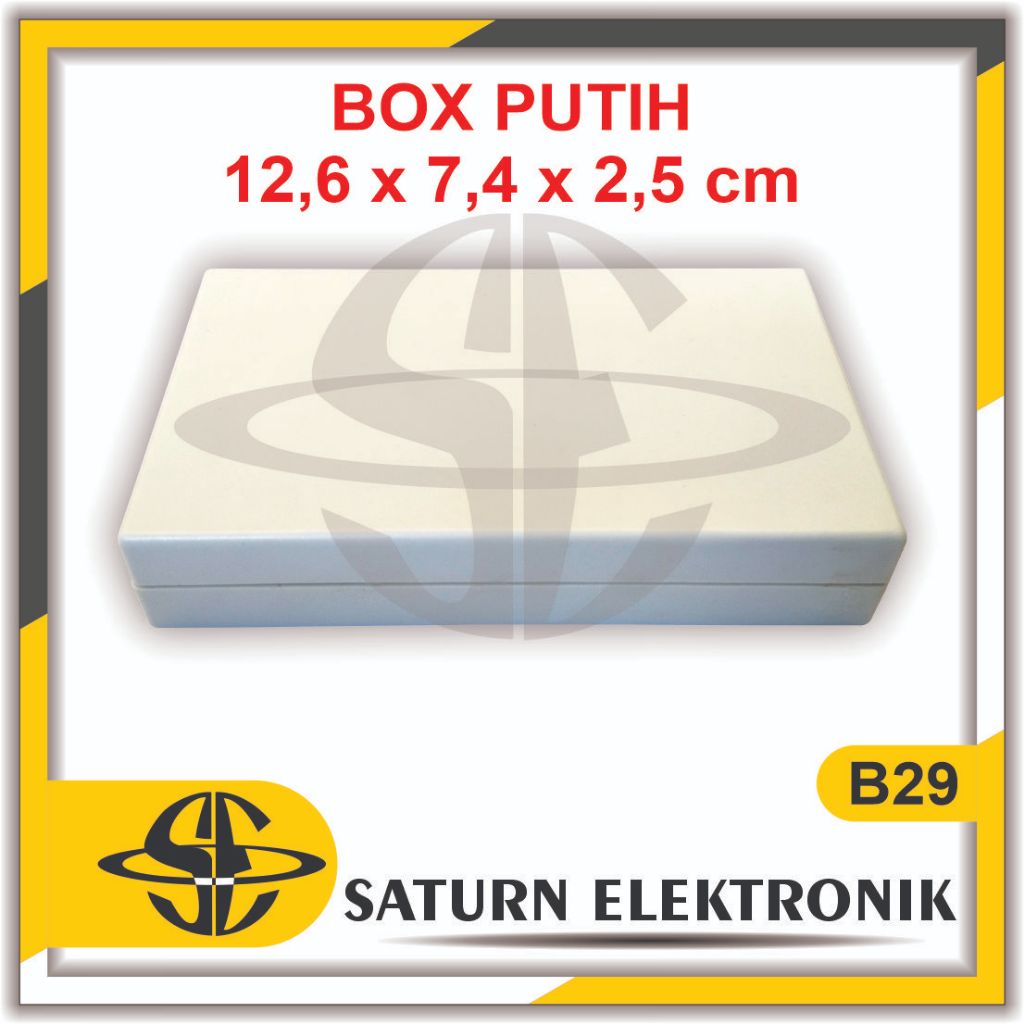 Box Plastik Putih Ukuran 12.4x7.2x2.5 B29