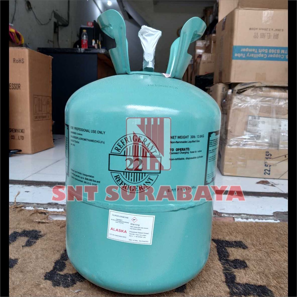 FREON REFRIGERANT ORIGINAL BERKUALITAS UKURAN 22 LBS - FREON R22 - FREON R134 - FREON R404 - FREON R