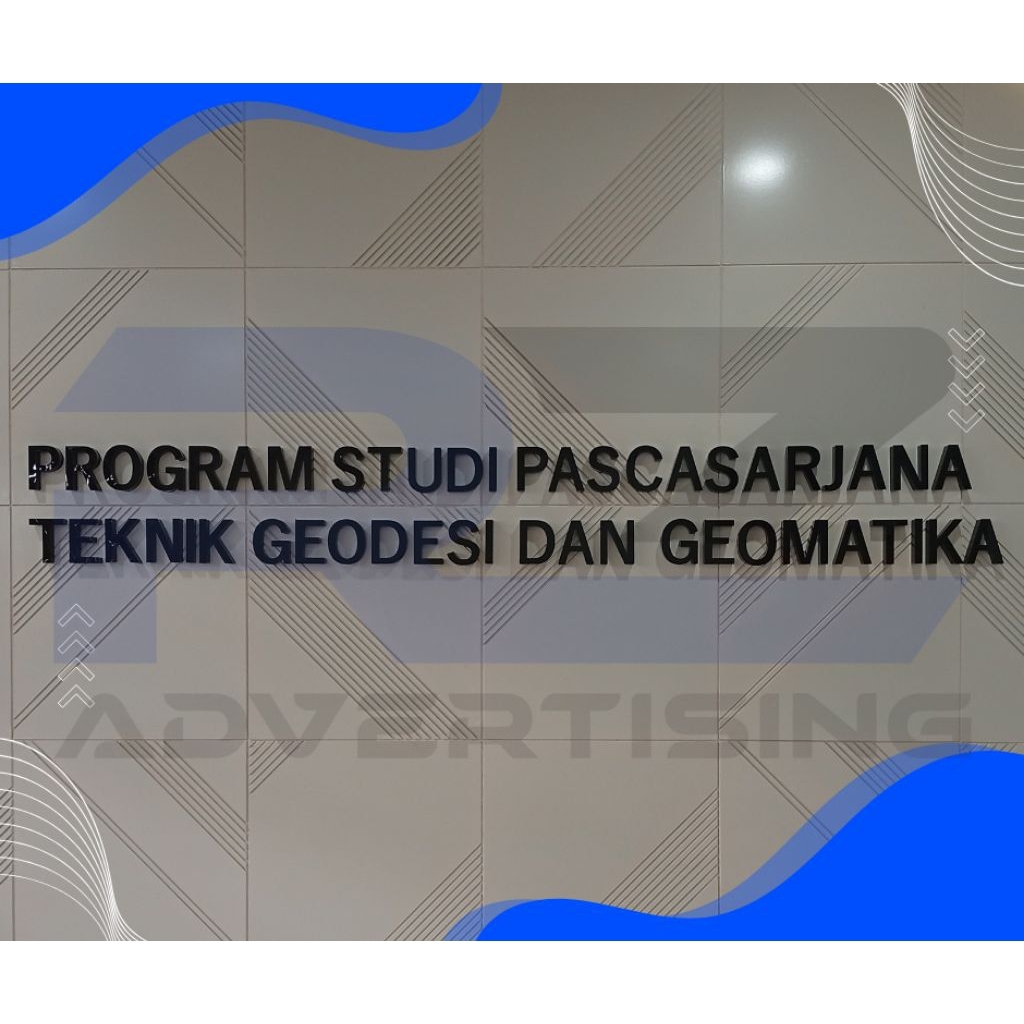 huruf timbul akrilik 3D