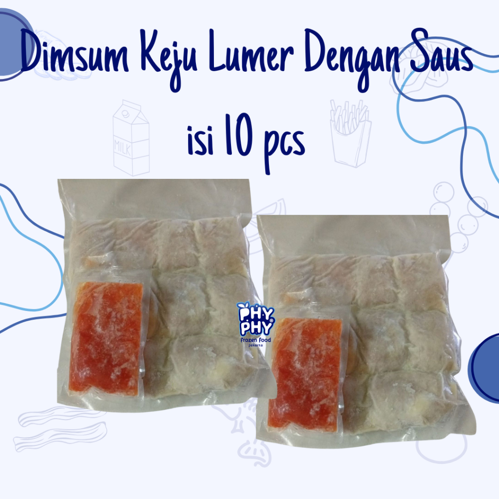 Dimsum Keju Lumer Isi 10 dengan Saus | Dimsum Keju Lumer
